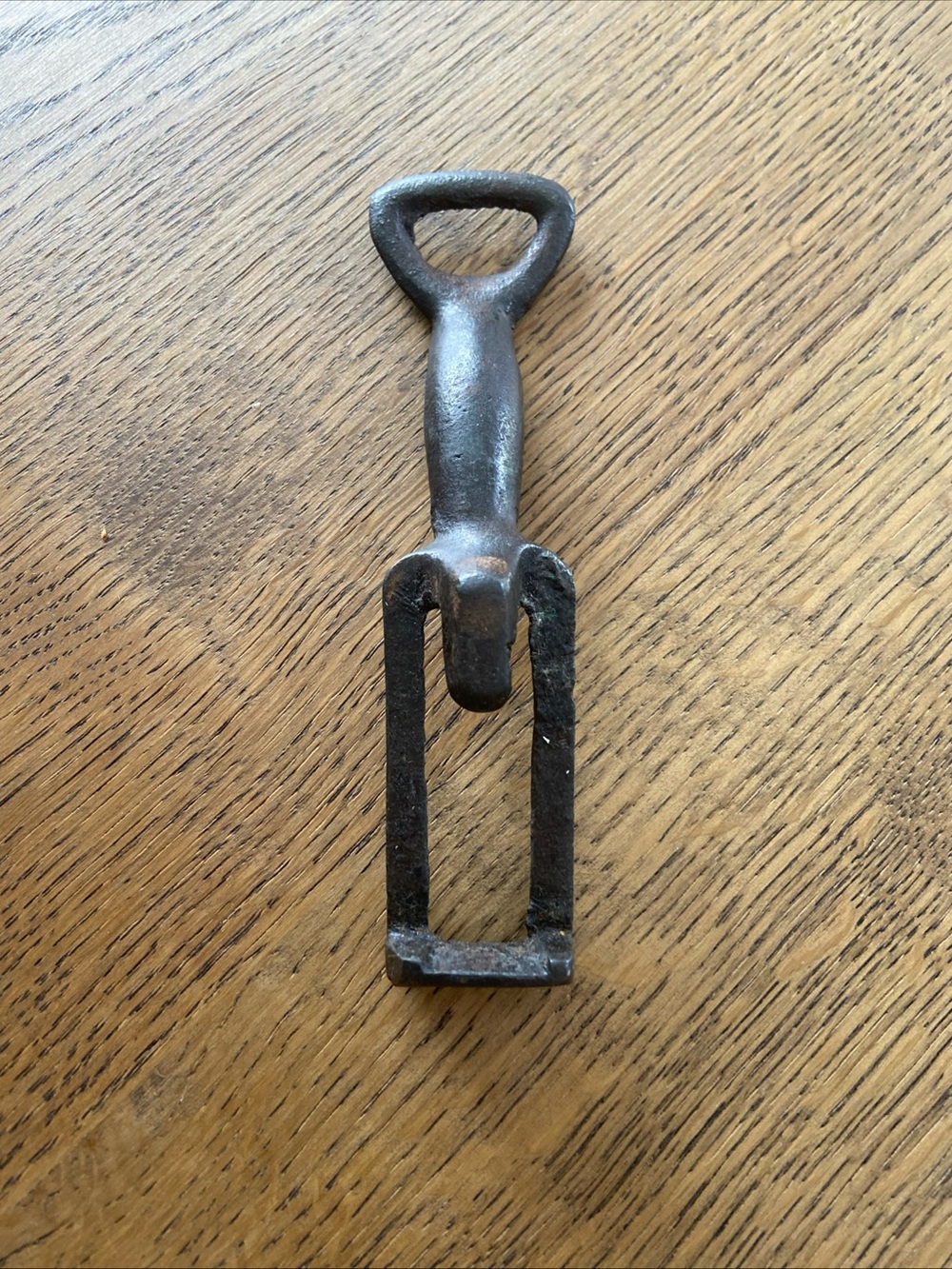 Vintage Cast Iron Bottle Opener - Dark Metal